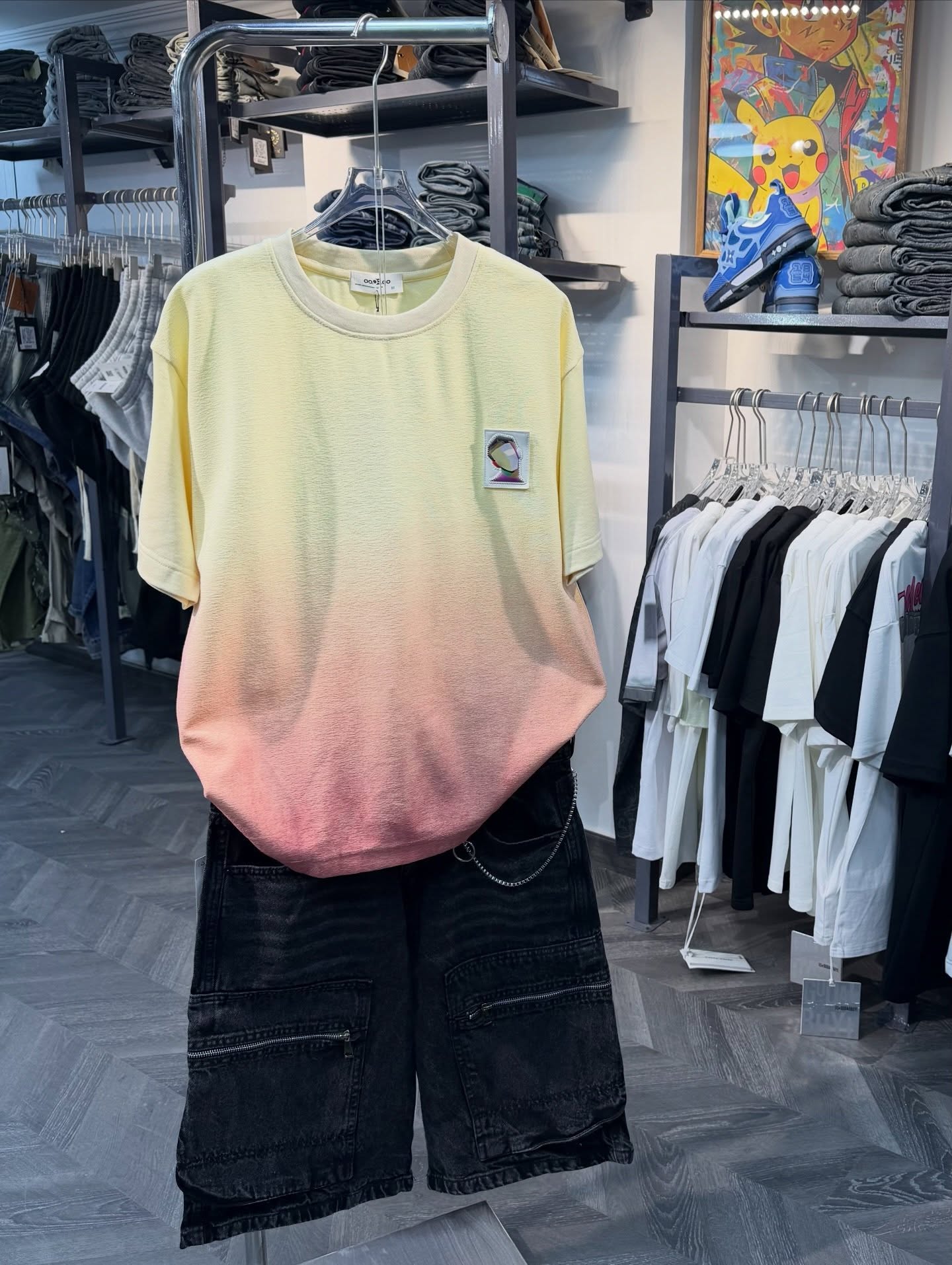 A fit hanging in the shop
